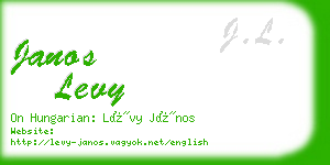 janos levy business card